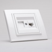 Priza date RJ45 Cat6 alb Mina - OVIVO | 401-010300-229