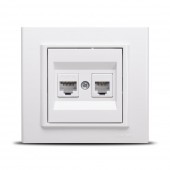 Priza date RJ45 Cat6 alb Mina - OVIVO | 401-010300-234