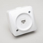 Priza date RJ45 CAT6 aplicata 10A alb PT Alsu - ELBI