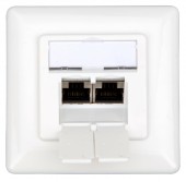 Priza de date C6 10 GB clasa Ea, ecranat, 2xRJ45