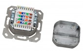 Priza de date C6, ecranat, 2xRJ45