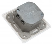 Priza de date C6, ecranat, 2xRJ45