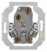 Priza dubla completa cu pin, 2xPE, 1 priza 45°, alba