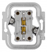 Priza dubla completa cu pin, 2xPE, cleme cu surub, alba