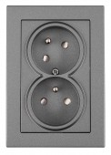 Priza dubla completa cu Pin PE, 2xPE, 1 priza rotita 45°, an