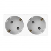 Priza dubla Schuko 16A 45° 4M alb lucios Pura – GEWISS | GWC20342