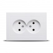 Priza dubla Schuko 16A alb Grano - OVIVO | 400-010300-908