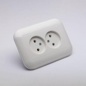 Priza dubla Schuko 16A alb Loft - OVIVO | 404-010301-908