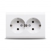 Priza dubla Schuko 16A alb Nivo - OVIVO | 402-010000-907