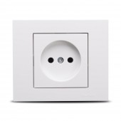 Priza fara contact de protectie 16A alb Grano - OVIVO | 400-010300-215