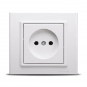 Priza fara contact de protectie 16A alb Mina - OVIVO | 401-010300-215