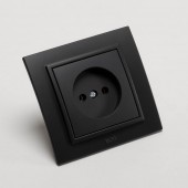 Priza fara contact de protectie 16A negru mat Zena - ELBI