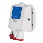 Priza industriala aplicata 3P+N+E+Schuko 16A IP44 – SCAME | 513.1657-DN