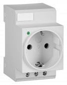 Priza modulara SCHUKO, 2P+N, 16A cu LED