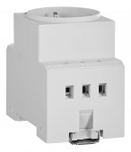 Priza modulara SCHUKO, 2P+N, 16A cu LED