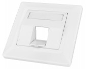 Priza pt. 1 modul TOOLLESS LINE, 80x80mm, inclinat, RAL9010