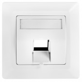 Priza pt. 1 modul TOOLLESS LINE, 80x80mm, inclinat, RAL9010