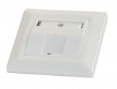 Priza pt. 1 modul TOOLLESS LINE, 80x80mm, inclinat, RAL9010