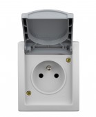Priza PT cu pin PE, conexiune elastica, IP54