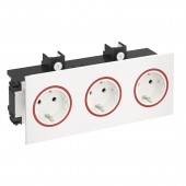 Priza pt. IT tripla pt.canal parapet SIGNA,RAL9010 alb