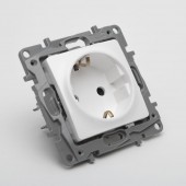 Priza Schuko 16A alb Salbei - LEGRAND