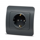 Priza Schuko 16A antracit Jazz - ELBI