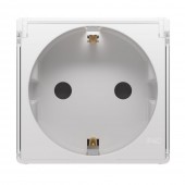 Priza Schuko 16A cu capac IP40 2M alb lucios Pura – GEWISS | GWC20268