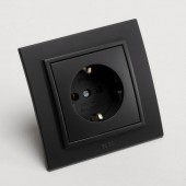 Priza Schuko 16A negru mat Zena - ELBI