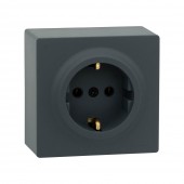 Priza Schuko aplicata 16A gri grafit Leto - LEZARD
