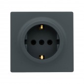 Priza Schuko aplicata 16A gri grafit Leto - LEZARD