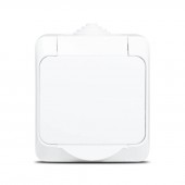 Priza Schuko aplicata 16A IP44 alb Cedar - SCHNEIDER | WDE000541