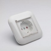 Priza Schuko cu capac 16A alb Loft - OVIVO | 404-010301-243