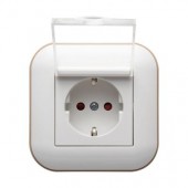 Priza Schuko cu capac 16A alb/Kraft Loft - OVIVO | 404-010306-243
