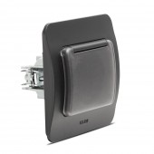 Priza Schuko cu capac 16A negru mat Jazz - ELBI