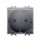 Priza Schuko cu capac 2M 16A negru Chorus – GEWISS | GW12242