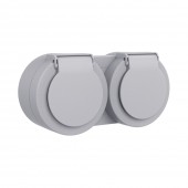 Priza Schuko cu capac aplicata 16A IP54 gri Xone - OVIVO