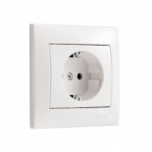 Priza Schuko cu protectie copii 16A alb Luca – LEZARD