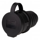 Priza Schuko, rezistenta la impact, 16A IP54 cu capac, tip F