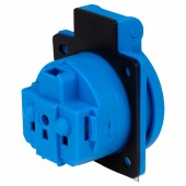 Priza Schuko+capac montaj pe panou, 16A, IP44, conex. elast.