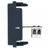 Priza telefon RJ11, 1M, negru
