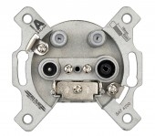 Priza term.4port.R/TV/2xSAT,Cl.A,aplicata alba