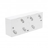 Priza tripla Schuko aplicata 16A alb Leto - LEZARD