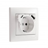 Priza Type C+USB 16A alb Luca – LEZARD