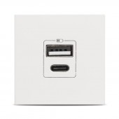 Priza USB A+C 5V 2,4A 2M alb mat Moda Voice – ELBI