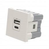 Priza USB A+C 5V 2,4A 2M bej mat Moda Voice – ELBI