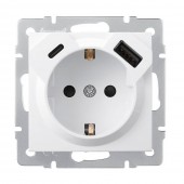 Priza USB Type-C alb Vesna - LEZARD