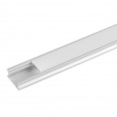 Profil aluminiu pentru banda LED APK207 cu dispersor opal, 18×8 mm, lungime 2 m