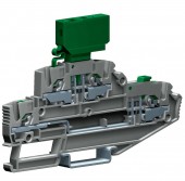 Push-in Terminal with Fuse holder, 2-level, 2,5mm², grey