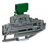 Push-in Terminal with Fuse holder, 2-level, 2,5mm², grey