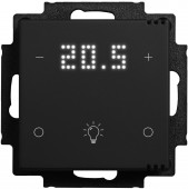 Pushbutton 1-gang, room climate sensor CO2 with Icons, bl